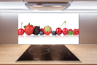 Pannello paraschizzi cucina con motivo a frutti disposti in fila