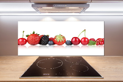 Pannello paraschizzi cucina con motivo a frutti disposti in fila