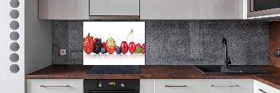 Pannello paraschizzi cucina con motivo a frutti disposti in fila