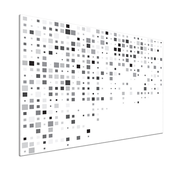 Rivestimento parete cucina con motivo di quadrati astratti