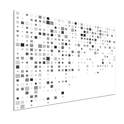 Rivestimento parete cucina con motivo di quadrati astratti