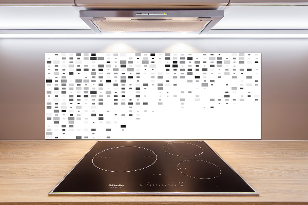 Rivestimento parete cucina con motivo di quadrati astratti