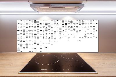 Rivestimento parete cucina con motivo di quadrati astratti