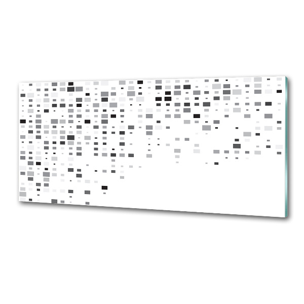 Rivestimento parete cucina con motivo di quadrati astratti