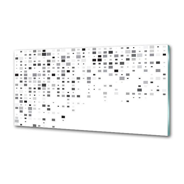 Rivestimento parete cucina con motivo di quadrati astratti