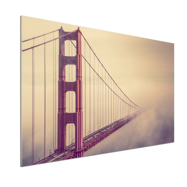 Rivestimento parete cucina con motivo Ponte di San Francisco