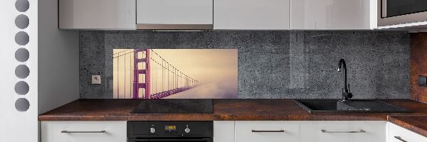 Rivestimento parete cucina con motivo Ponte di San Francisco