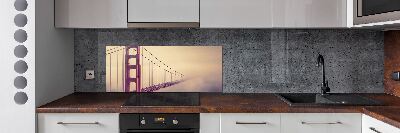 Rivestimento parete cucina con motivo Ponte di San Francisco