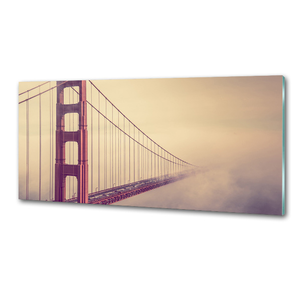 Rivestimento parete cucina con motivo Ponte di San Francisco