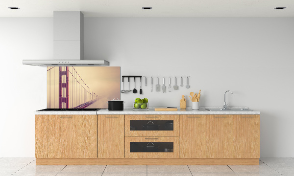 Rivestimento parete cucina con motivo Ponte di San Francisco