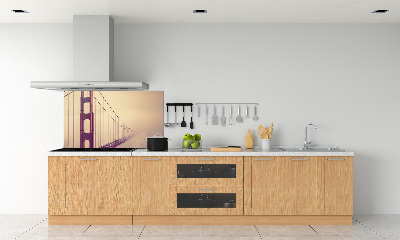Rivestimento parete cucina con motivo Ponte di San Francisco