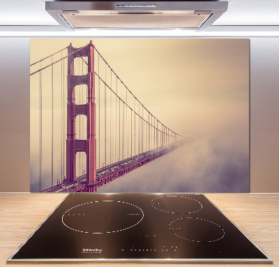 Rivestimento parete cucina con motivo Ponte di San Francisco