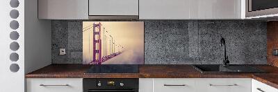 Rivestimento parete cucina con motivo Ponte di San Francisco