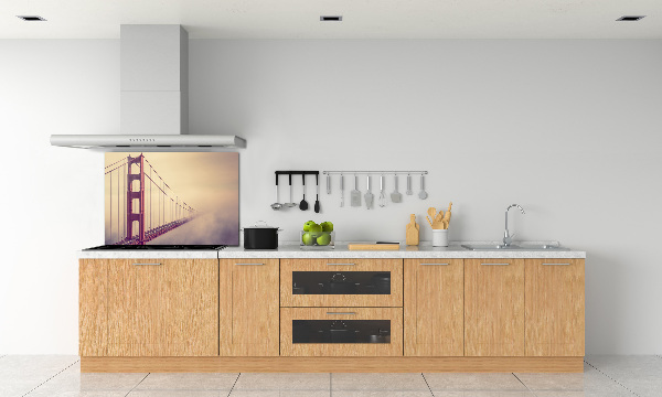 Rivestimento parete cucina con motivo Ponte di San Francisco