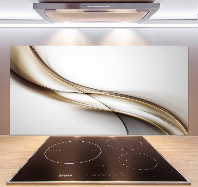 Pannello retrocucina con motivo a onde marroni