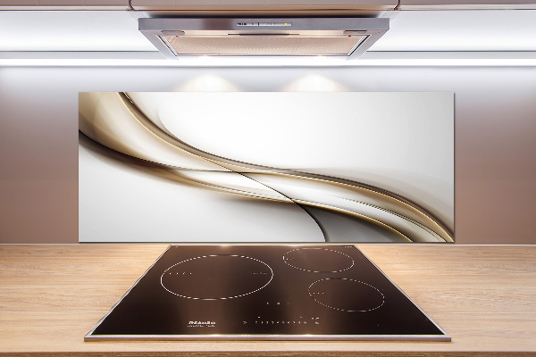 Pannello retrocucina con motivo a onde marroni