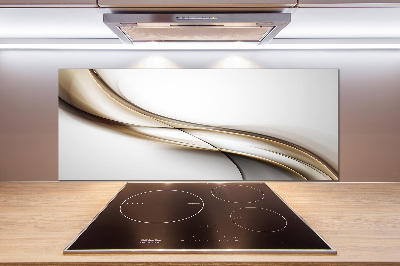 Pannello retrocucina con motivo a onde marroni