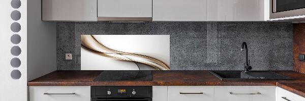 Pannello retrocucina con motivo a onde marroni