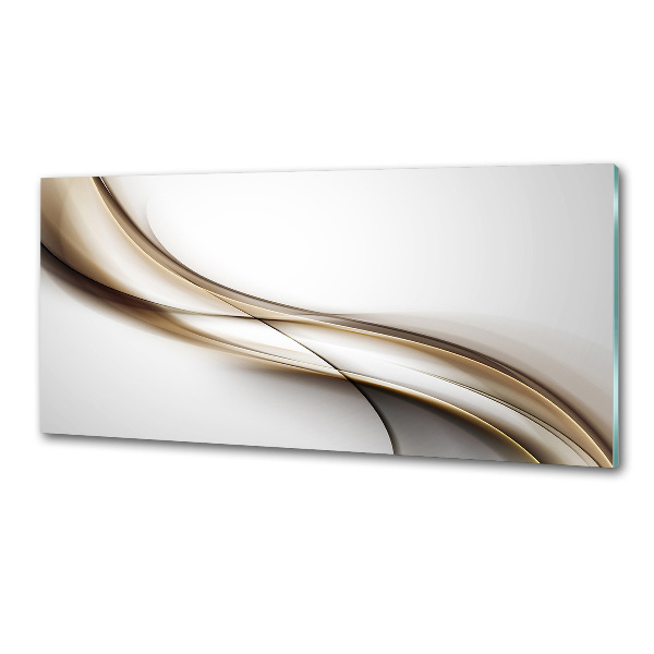 Pannello retrocucina con motivo a onde marroni