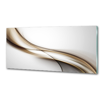 Pannello retrocucina con motivo a onde marroni