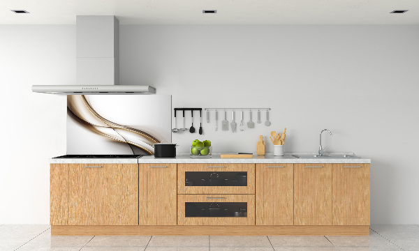 Pannello retrocucina con motivo a onde marroni