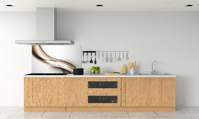 Pannello retrocucina con motivo a onde marroni