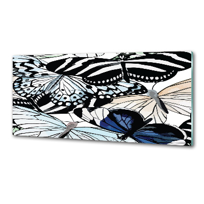 Pannello paraschizzi cucina con motivo di farfalle e fiori