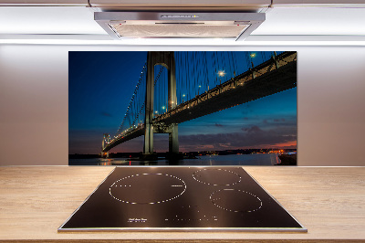 Pannello paraschizzi cucina con stampa del Ponte di Brooklyn