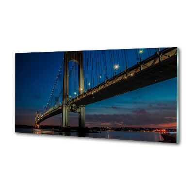 Pannello paraschizzi cucina con stampa del Ponte di Brooklyn