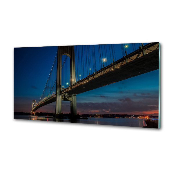 Pannello paraschizzi cucina con stampa del Ponte di Brooklyn