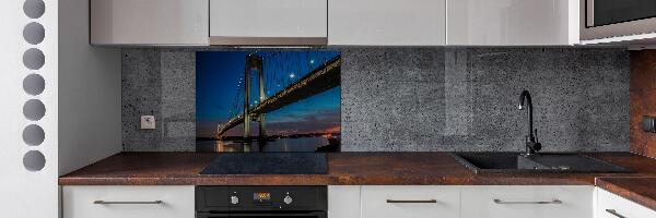 Pannello paraschizzi cucina con stampa del Ponte di Brooklyn