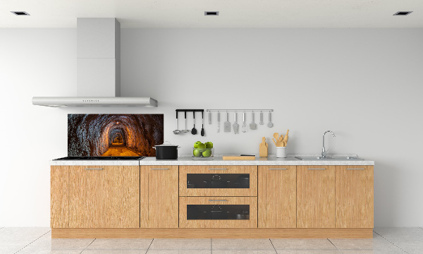 Rivestimento parete cucina con motivo Tunnel sotterraneo
