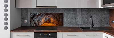 Rivestimento parete cucina con motivo Tunnel sotterraneo