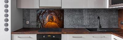 Rivestimento parete cucina con motivo Tunnel sotterraneo