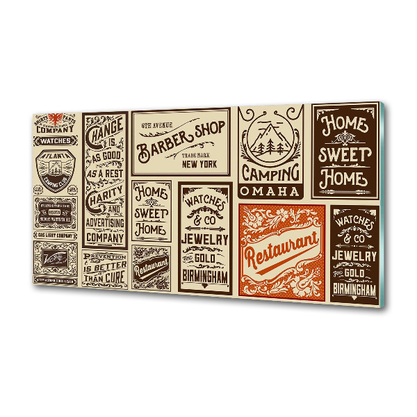 Rivestimento parete cucina per uso come materiale promozionale ed etichette