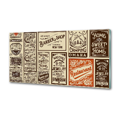 Rivestimento parete cucina per uso come materiale promozionale ed etichette