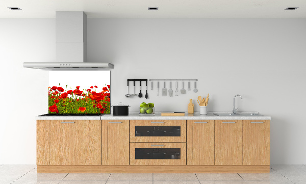 Pannello paraschizzi cucina con motivo di papaveri di campo