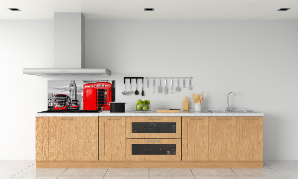 Pannello paraschizzi cucina con motivo di un autobus rosso