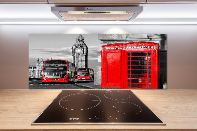 Pannello paraschizzi cucina con motivo di un autobus rosso