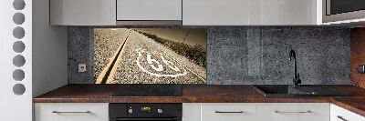 Pannello paraschizzi cucina con stampa raffigurante una strada in California