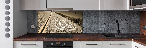 Pannello paraschizzi cucina con stampa raffigurante una strada in California