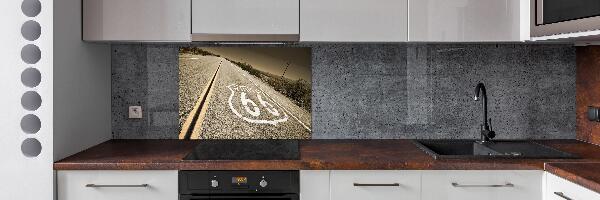 Pannello paraschizzi cucina con stampa raffigurante una strada in California