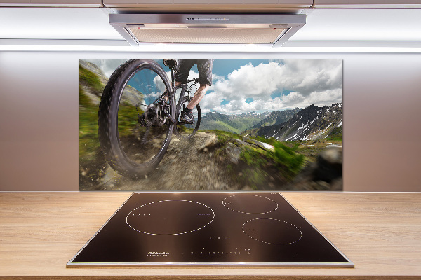 Pannello paraschizzi cucina con stampa Mountain bike