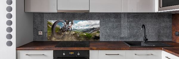 Pannello paraschizzi cucina con stampa Mountain bike