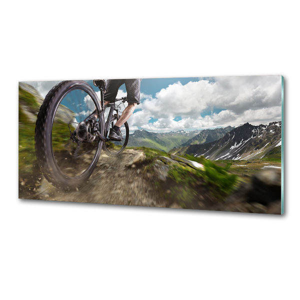 Pannello paraschizzi cucina con stampa Mountain bike