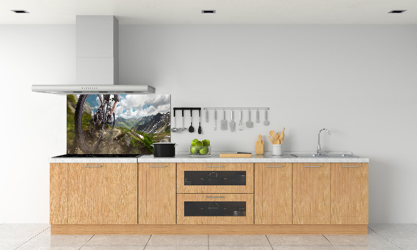 Pannello paraschizzi cucina con stampa Mountain bike