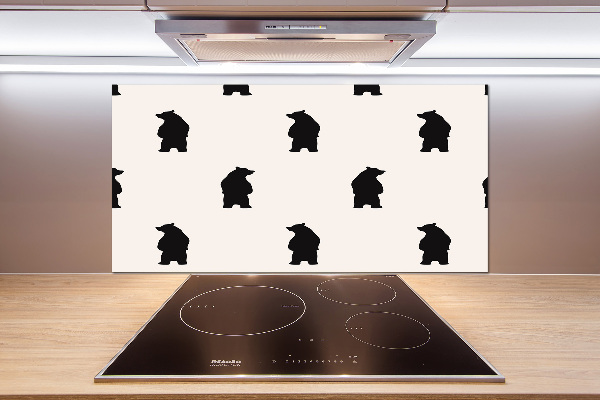 Pannello retrocucina con motivo di orsi