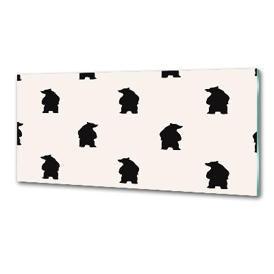 Pannello retrocucina con motivo di orsi