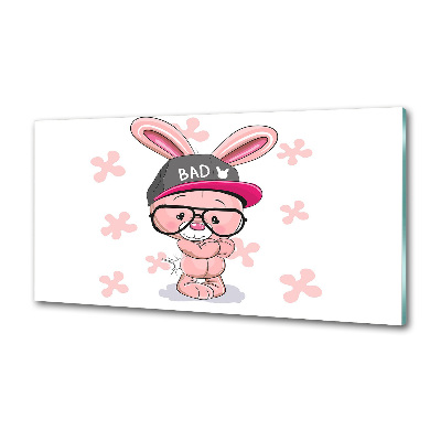 Rivestimento parete cucina con motivo coniglietto nel cappello