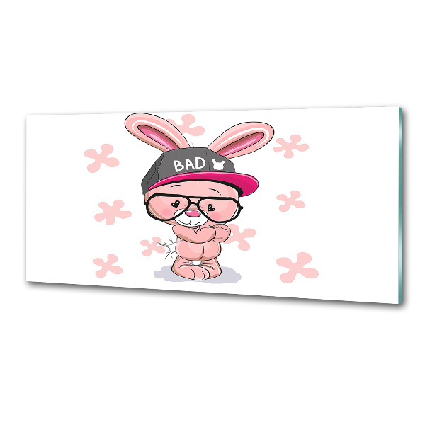 Rivestimento parete cucina con motivo coniglietto nel cappello